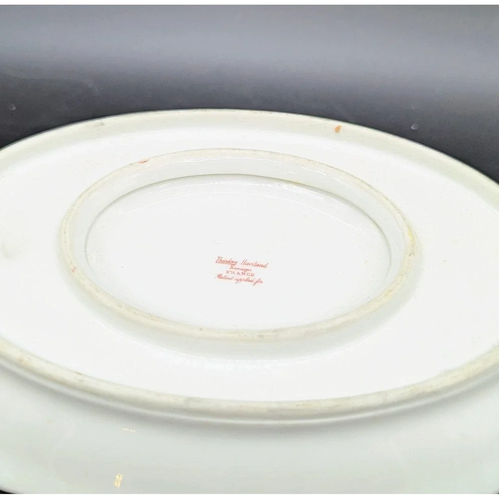 Antique Haviland Limoges Schleiger 844 Gravy Sauce Boat W Attached Underplate 9